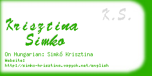 krisztina simko business card